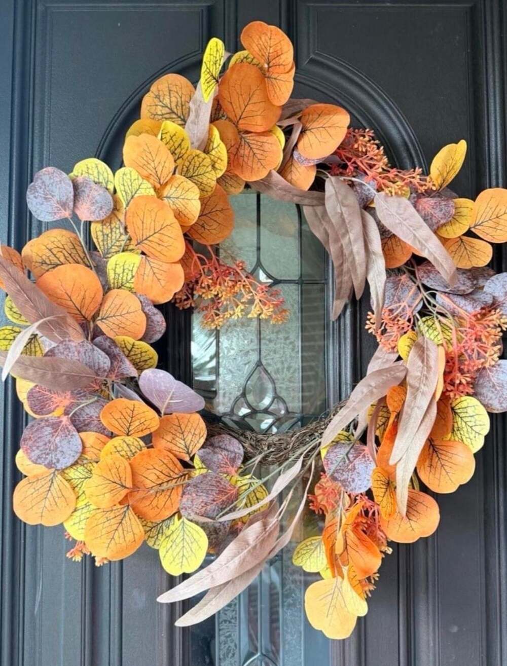 Fall Autumn Eucalyptus Leaf Wreath